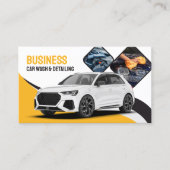Auto Wassen Auto Detailing Schoonmaken Automotive  Visitekaartje (Voorkant)