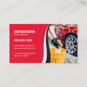 Auto Wassen Auto Detailing Schoonmaken Automotive Visitekaartje (Achterkant)