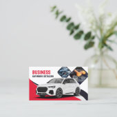 Auto Wassen Auto Detailing Schoonmaken Automotive Visitekaartje (Staand voorkant)