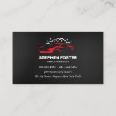 Auto Wassen & Auto detaillering Water Drop Zwart R Visitekaartje (Achterkant)