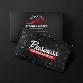 Auto Wassen & Auto detaillering Water Drop Zwart R Visitekaartje