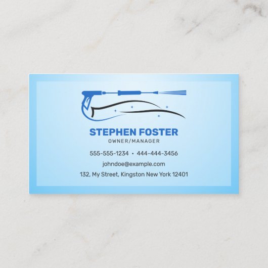 Auto Wassen Automotive Detailing Auto Reiniging Bl Visitekaartje (Achterkant)