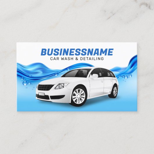 Auto Wassen Automotive Detailing Auto Reiniging Bl Visitekaartje (Voorkant)