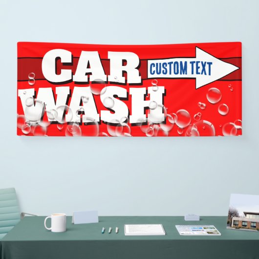  Auto Wassen Bold Bubbly Adverteren Spandoek (Beurs)