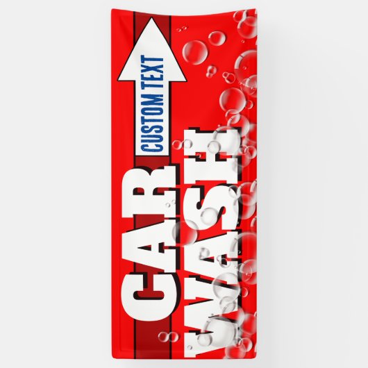  Auto Wassen Bold Bubbly Adverteren Spandoek (Verticaal)