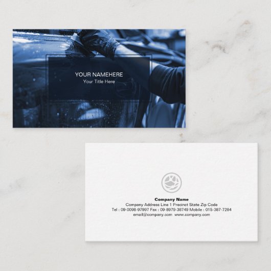 Auto Wassen Details Visitekaartje (Voorkant / Achterkant)