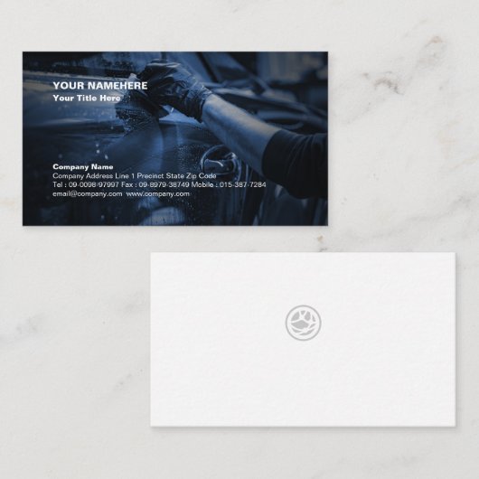 Auto Wassen Details Visitekaartje (Voorkant / Achterkant)