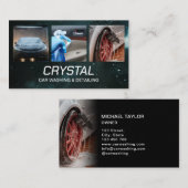 Auto Wassen en Auto Detailing Drie foto's Visitekaartje (Voorkant / Achterkant)