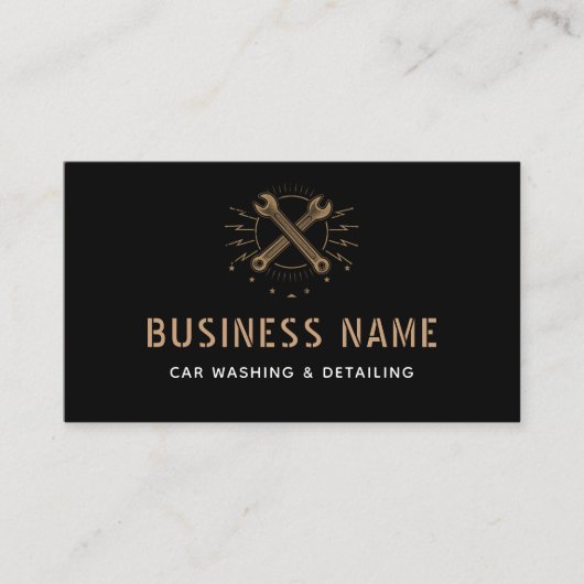 Auto wassen en detailleren Mechanische Service Too Visitekaartje (Voorkant)