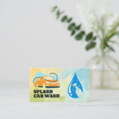 Auto Wassen Logo | Spuitfles | Auto Visitekaartje (Staand voorkant)