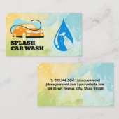 Auto Wassen Logo | Spuitfles | Auto Visitekaartje (Voorkant / Achterkant)