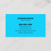 Auto Wassen Mobiel Detailing Water Drop Zwart Blau Visitekaartje (Achterkant)