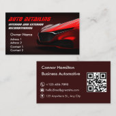 Auto Wassen Professionele Auto Detailing QR Code Visitekaartje (Voorkant / Achterkant)
