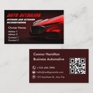 Auto Wassen Professionele Auto Detailing QR Code Visitekaartje