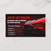 Auto Wassen Professionele Auto Detailing QR Code Visitekaartje (Voorkant)