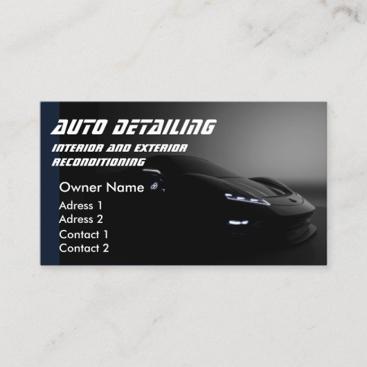 Auto Wassen Professionele Auto Detailing QR Code Visitekaartje (Voorkant)
