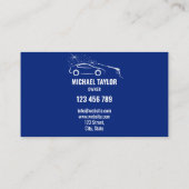 Auto Wassen Service Druk Wassen Auto Detail Visitekaartje (Achterkant)