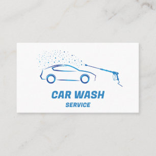 Auto Wassen Service Druk Wassen Auto Detail Visitekaartje