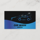 Auto Wassen Service Druk Wassen Auto Detail Visitekaartje (Voorkant)