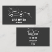 Auto Wassen Service Druk Wassen Auto Detail Visitekaartje (Voorkant / Achterkant)