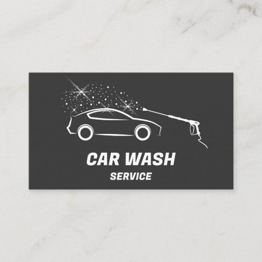 Auto Wassen Service Druk Wassen Auto Detail Visitekaartje (Voorkant)