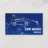 Auto Wassen Service Druk Wassen Auto Detail Visitekaartje (Voorkant)