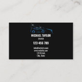 Auto Wassen Service Druk Wassen Auto Detail Visitekaartje (Achterkant)