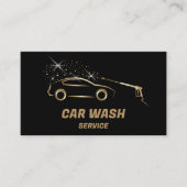 Auto Wassen Service Druk Wassen Auto Detail Visitekaartje (Voorkant)