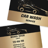 Auto Wassen Service Druk Wassen Auto Detail Visitekaartje