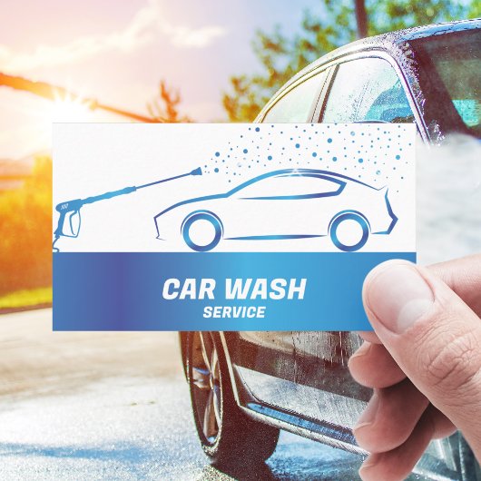 Auto Wassen Service Druk Wassen Auto Detail Visitekaartje