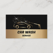 Auto Wassen Service Druk Wassen Auto Detail Visitekaartje (Voorkant)