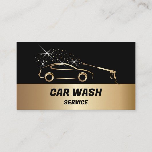 Auto Wassen Service Druk Wassen Auto Detail Visitekaartje (Voorkant)