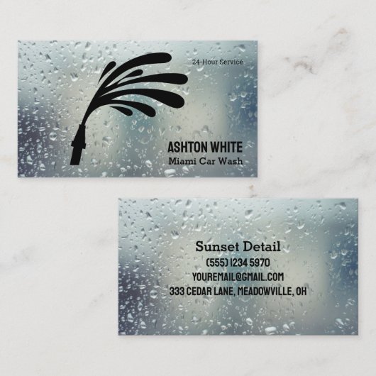 Auto wassen visitekaartje (Voorkant / Achterkant)
