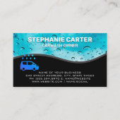 Auto Wassen Water Kralen Visitekaartje (Voorkant)