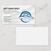 Auto Wassen Zeepbellen reinigen Logo Visitekaartje (Voorkant / Achterkant)