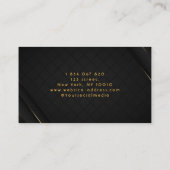 Auto Wassen Zwart & Goud Visitekaartje (Achterkant)