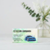 Auto-wasservice Visitekaartje (Staand voorkant)