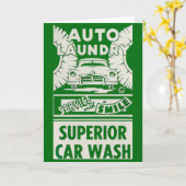 Auto-waswas voor 1950-auto kaart (Gele Bloem)