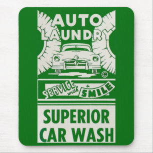 Auto-waswas voor 1950-auto muismat