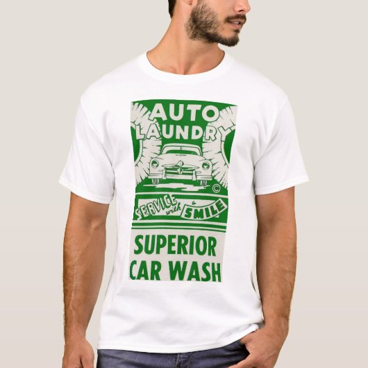 Auto-waswas voor 1950-auto t-shirt (Voorkant)