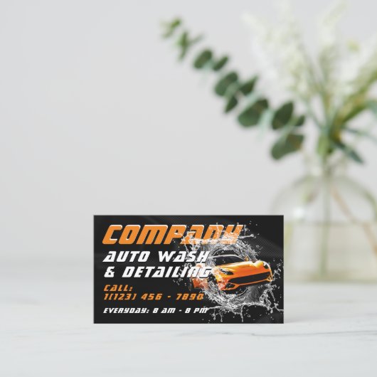 Auto water spat moderne auto visitekaartje (Staand voorkant)