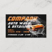 Auto water spat moderne auto visitekaartje (Voorkant)