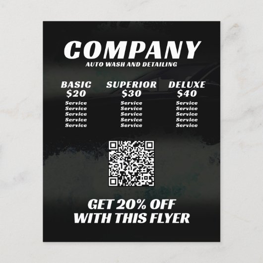 Auto waterspat automotive  flyer (Achterkant)