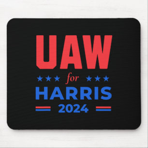 Auto-werknemers voor Harris 2024 UAW Red Strike Ka Muismat