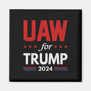 Auto-werknemers voor Trump 2024 Amerikaanse vlag T Magneet