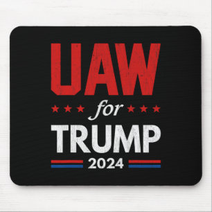 Auto-werknemers voor Trump 2024 Amerikaanse vlag T Muismat