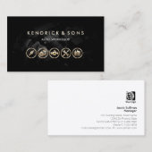 Auto Werkplaats Mechanische Auto Reparatie Gouden  Visitekaartje (Voorkant / Achterkant)