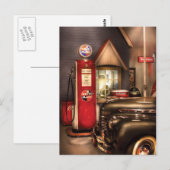 Auto - White Flash Benzoline Briefkaart (Voorkant / Achterkant)