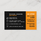 Auto Wiel, Auto Dealer Visitekaartje (Achterkant)