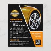 Auto Wiel, Auto Dealership Adverteren Flyer (Voorkant)